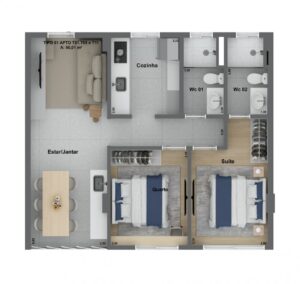 Apartamento 2 ou 3 Quartos Suítes em Cabedelo