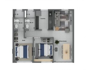Apartamento 2 ou 3 Quartos Suítes em Cabedelo